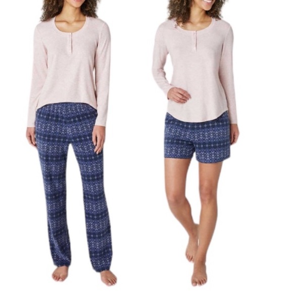 Eddie Bauer 3-Piece Waffle Fleece Pajamas Set - Picture 2 of 4